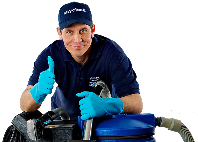 Anyclean carpet cleaning technicians at work in Kensington