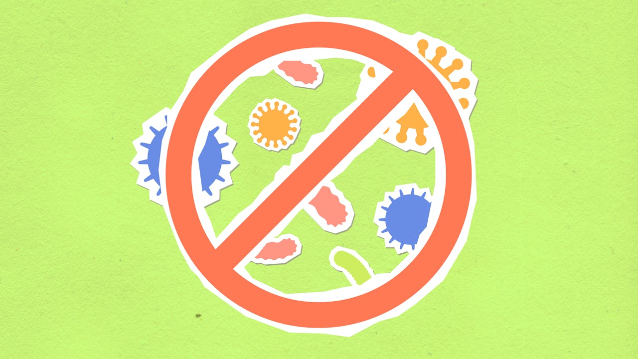 A symbolic image of germ preventiom