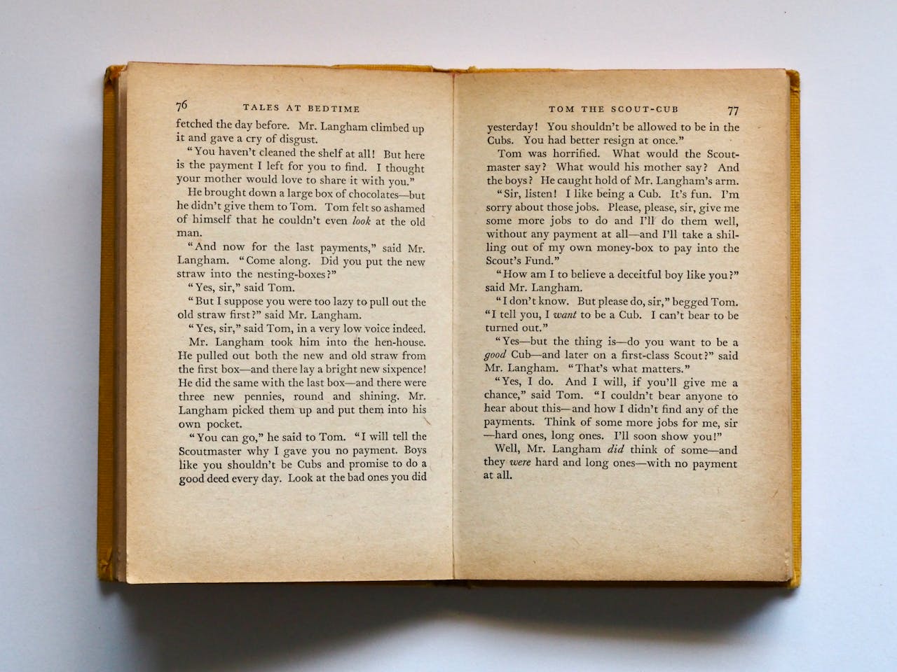 An old open book
