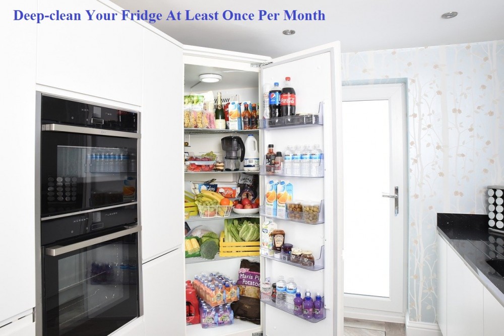 Fully Stacked Fridge After Cleaning