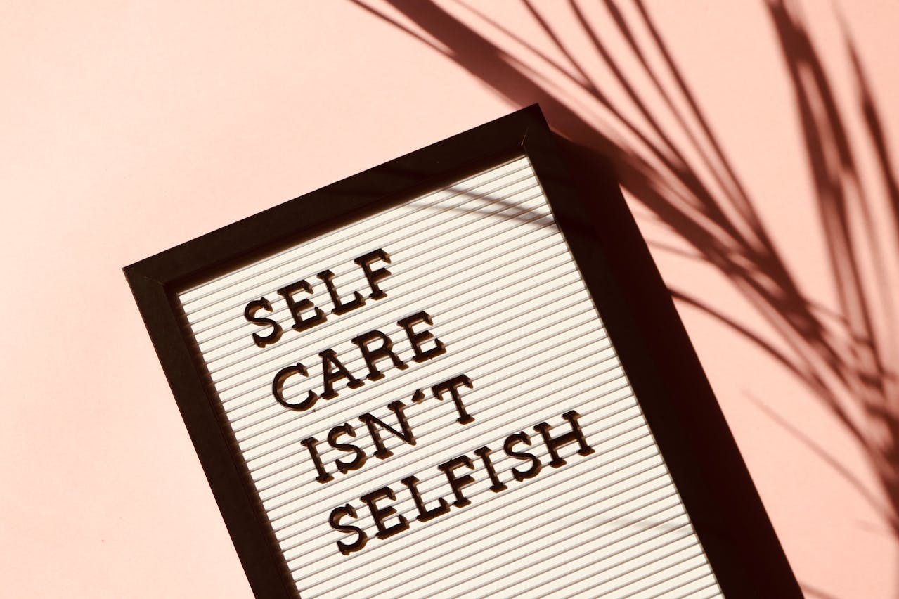 A motivational note on a tablet screen