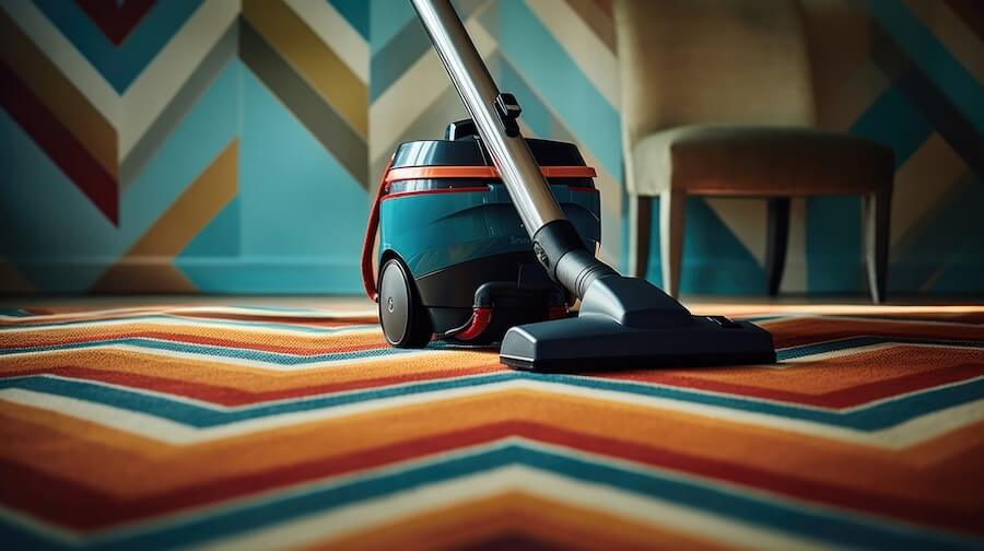 Vacuum Cleaner on a Coloured Carpet