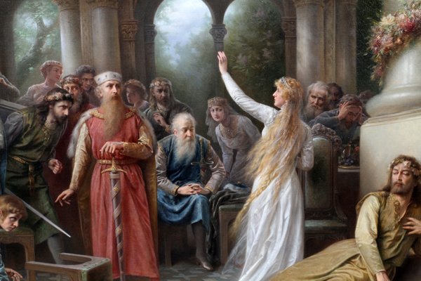 Guinevere and King Arthur at Camelot