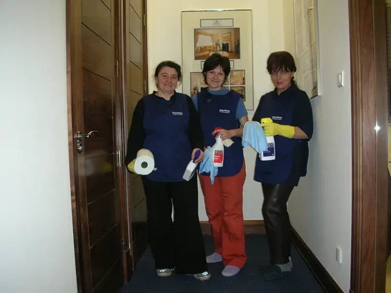 Anyclean communal areas cleaning team in navy uniform
