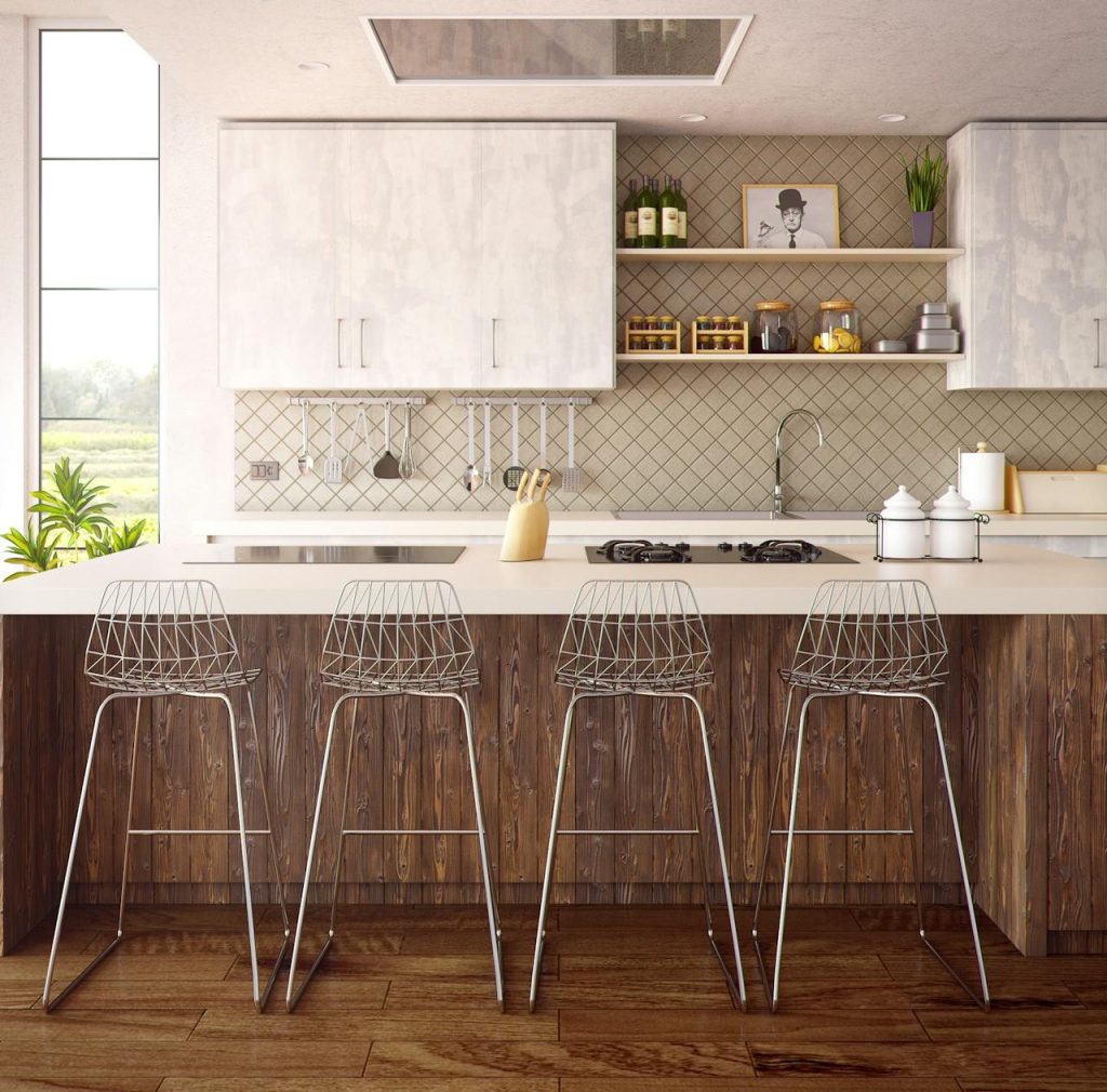 A modern kitchen cooking area in a London home